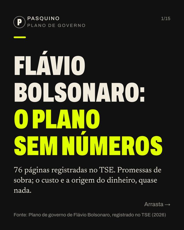 Capa: O plano de governo sem números