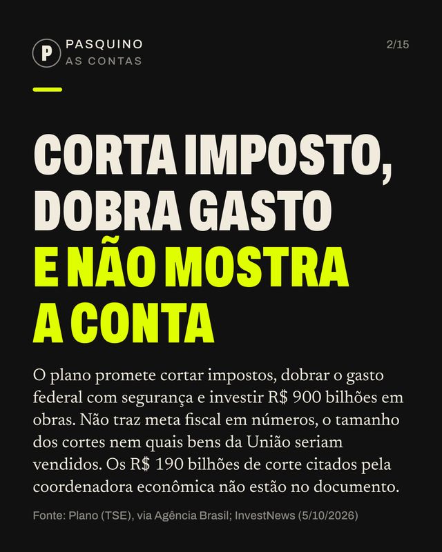 Card do carrossel O plano de governo sem números