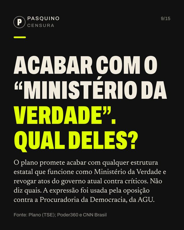 Card do carrossel O plano de governo sem números